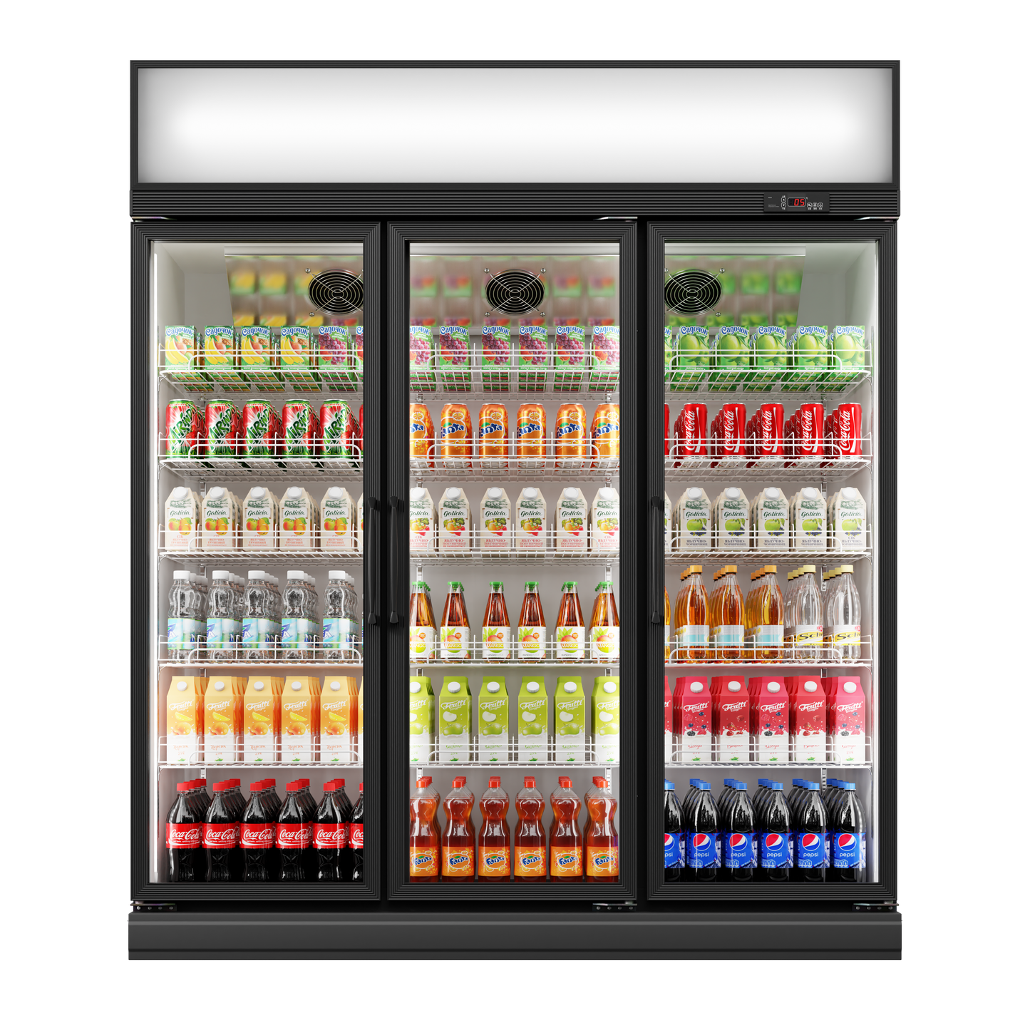 Glass Door Upright Chiller – 400L to 2400L, Multiple Sizes Available