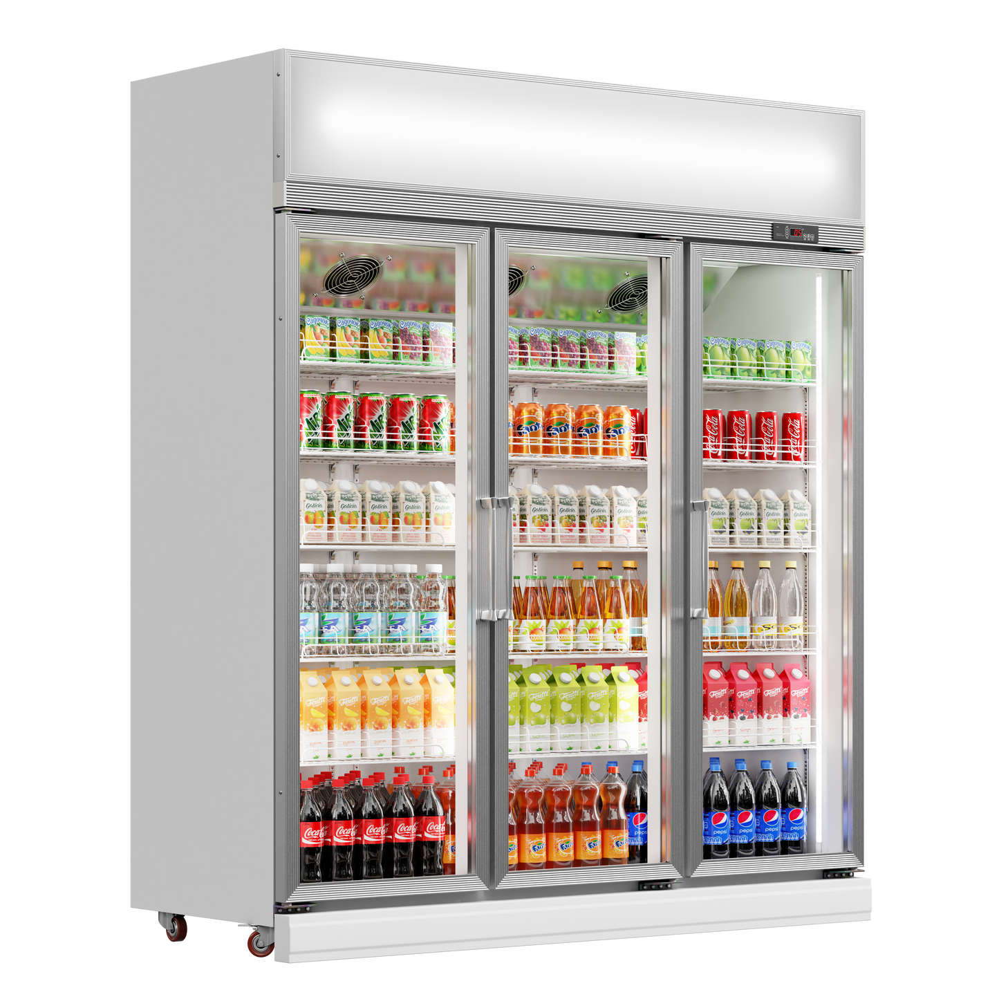 Glass Door Upright Chiller – 400L to 2400L, Multiple Sizes Available