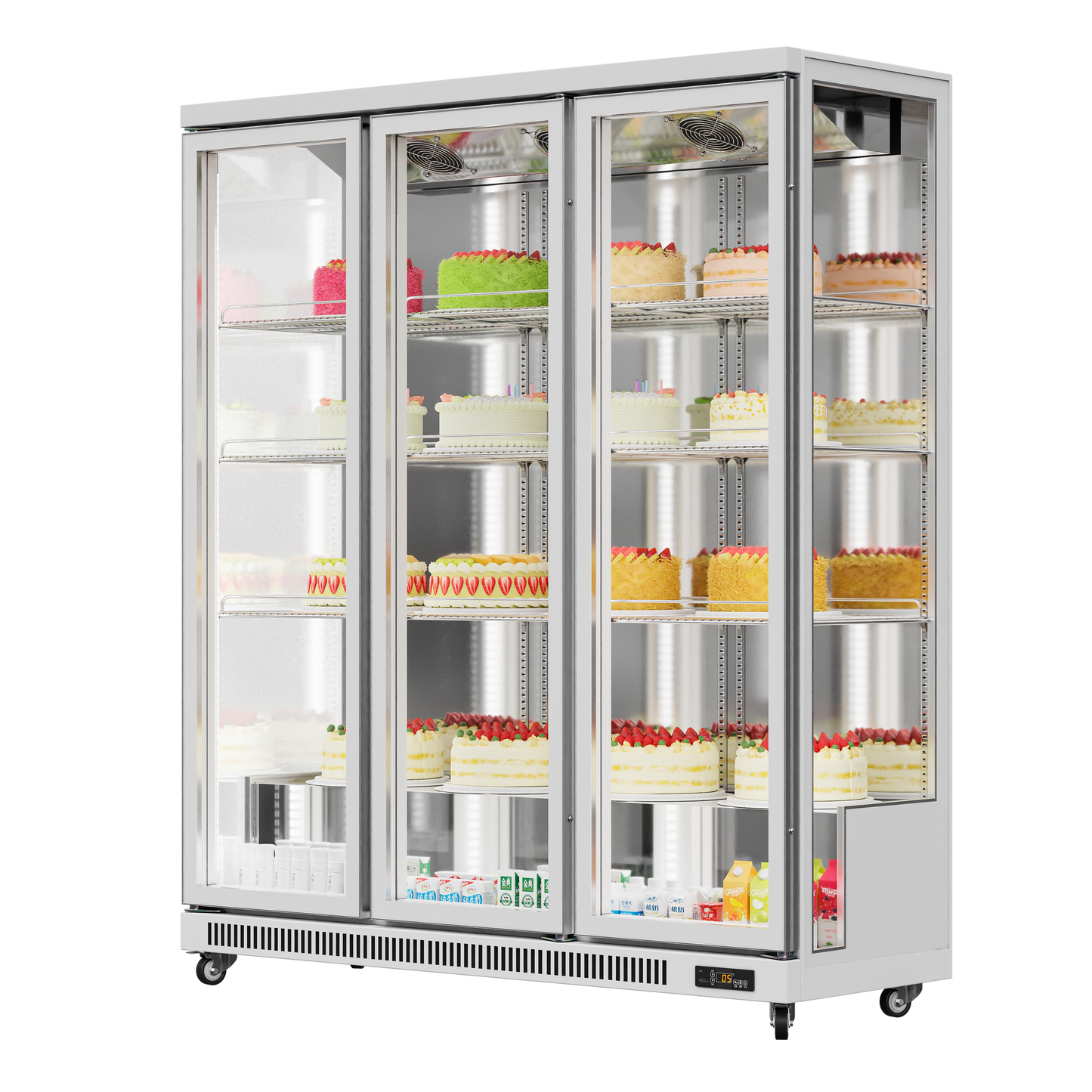 3-Sided Glass Display Refrigerator – 380L to 1450L Capacity