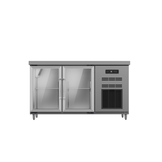 Glass Door Stainless Steel Counter Chiller – 260L to 540L Capacity