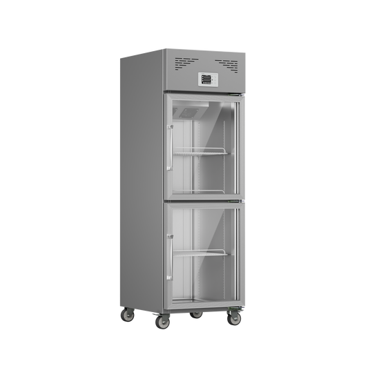 Double Glass Doors Upright Chiller / Freezer – 530L–580L, Slimline Display & Storage in One