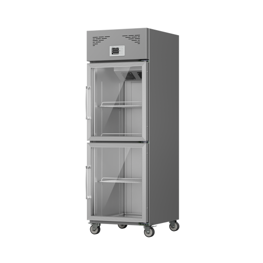 Double Glass Doors Upright Chiller / Freezer – 530L–580L, Slimline Display & Storage in One