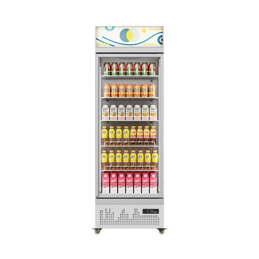 Glass Door Upright Chiller with Customisable Light Box– Single, Double & Triple Door