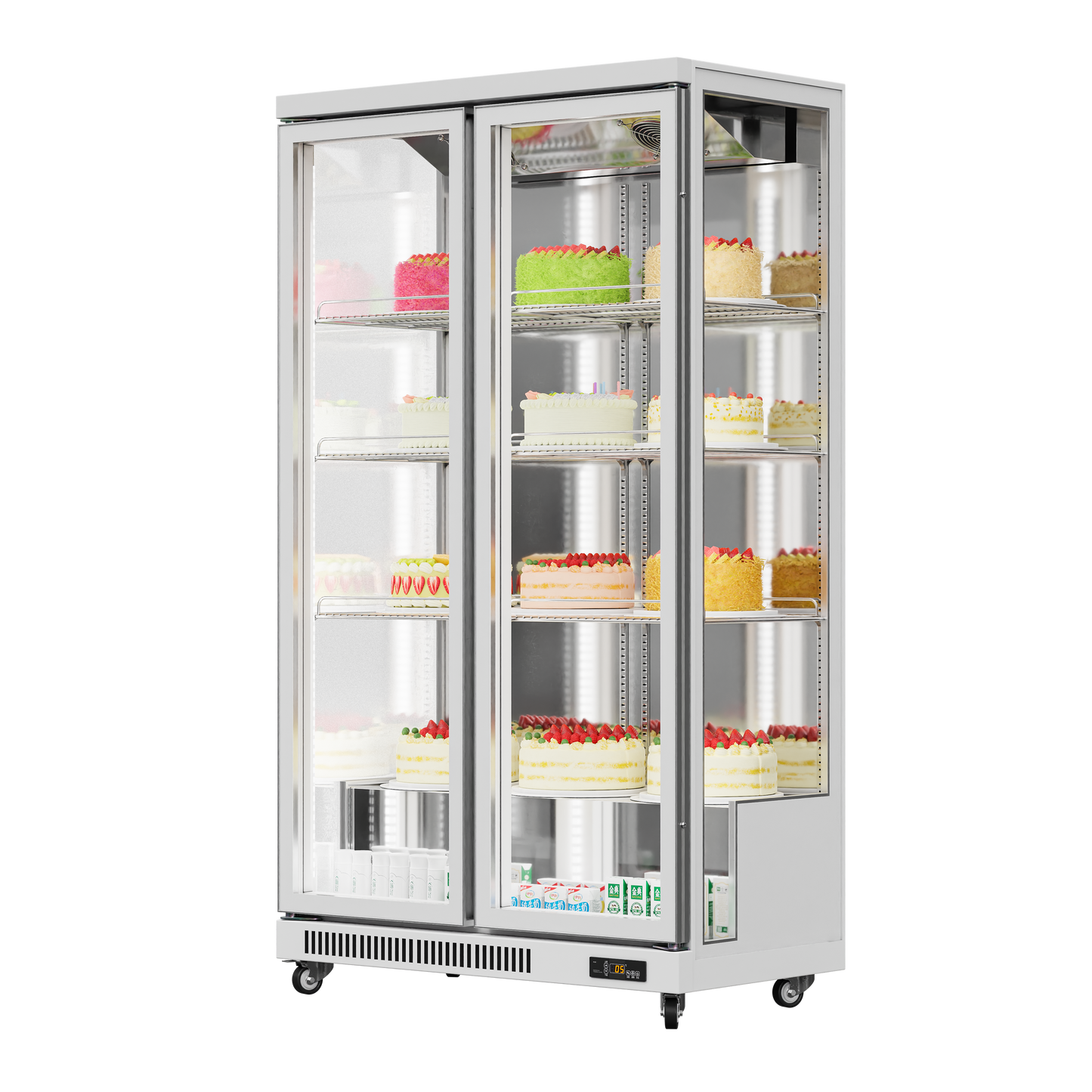 3-Sided Glass Display Refrigerator – 380L to 1450L Capacity