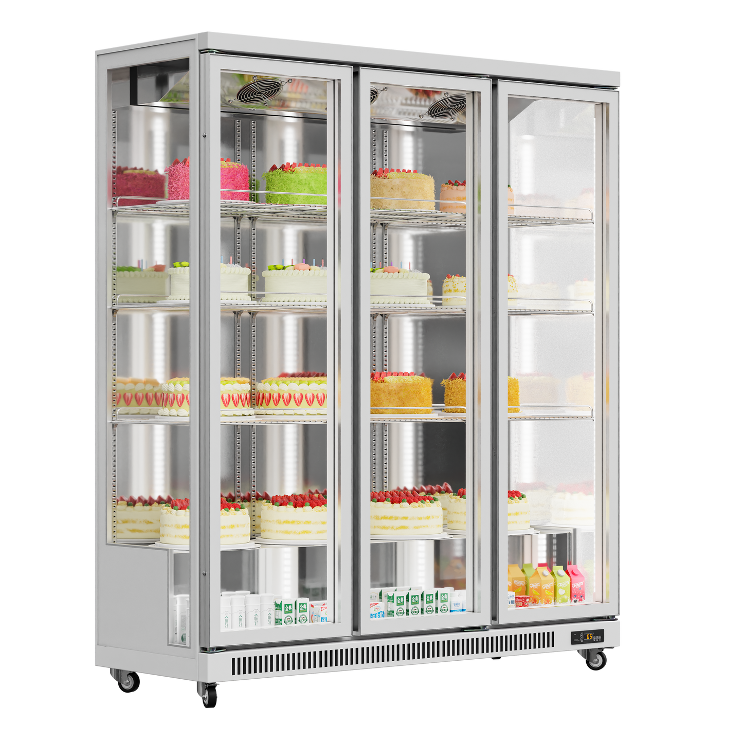 3-Sided Glass Display Refrigerator – 380L to 1450L Capacity