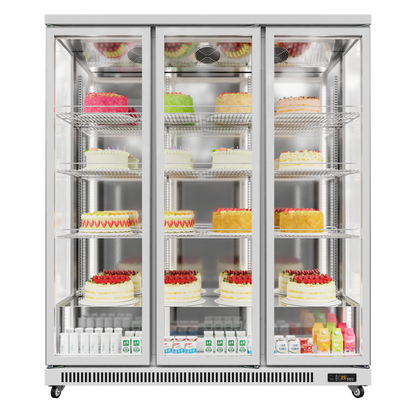 3-Sided Glass Display Refrigerator – 380L to 1450L Capacity